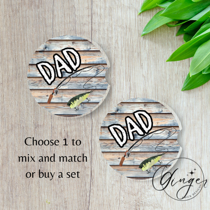 Fishing Dad Car Coaster