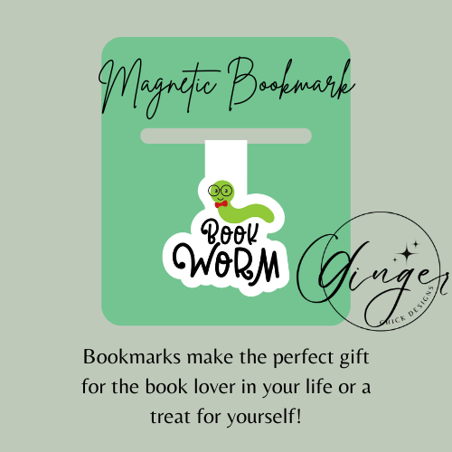 Book Worm Magnetic Bookmark