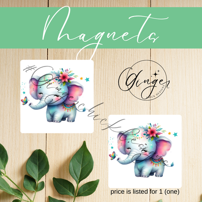 Baby Elephant 2x2 Magnet