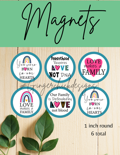 Adoption Button Magnets