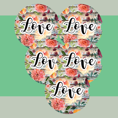 Flower LOVE Car Coaster