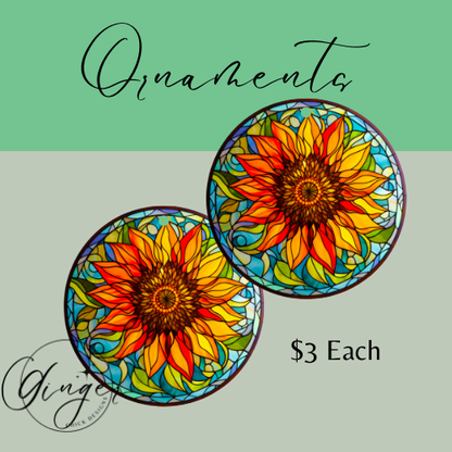 Sunflower Ornaments