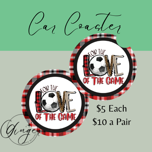 For The Love Soccer Car Coaster