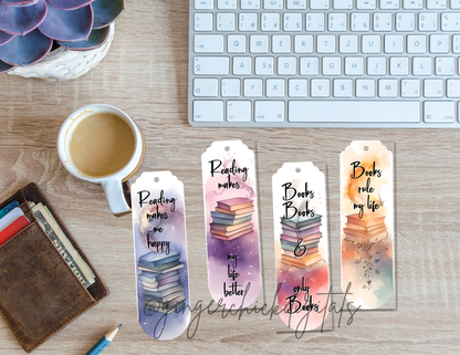 Book Lover Water Color Sublimation Bookmark