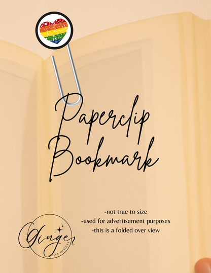 Pride Heart 3-Inch Paperclip Bookmark