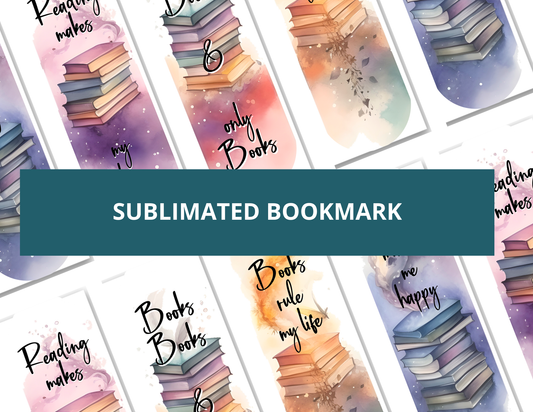 Book Lover Water Color Sublimation Bookmark