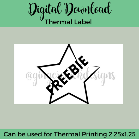 Star Freebie Thermal Label