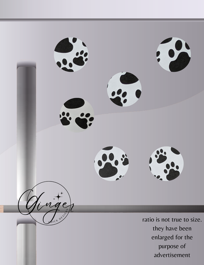 Paw Print Button Magnets