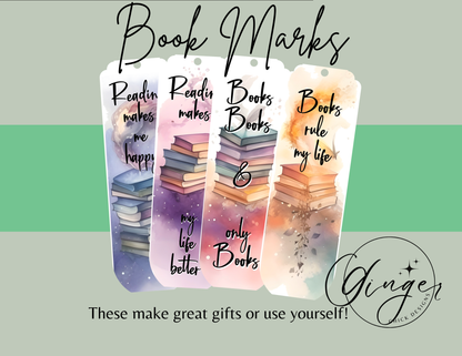 Book Lover Water Color Sublimation Bookmark