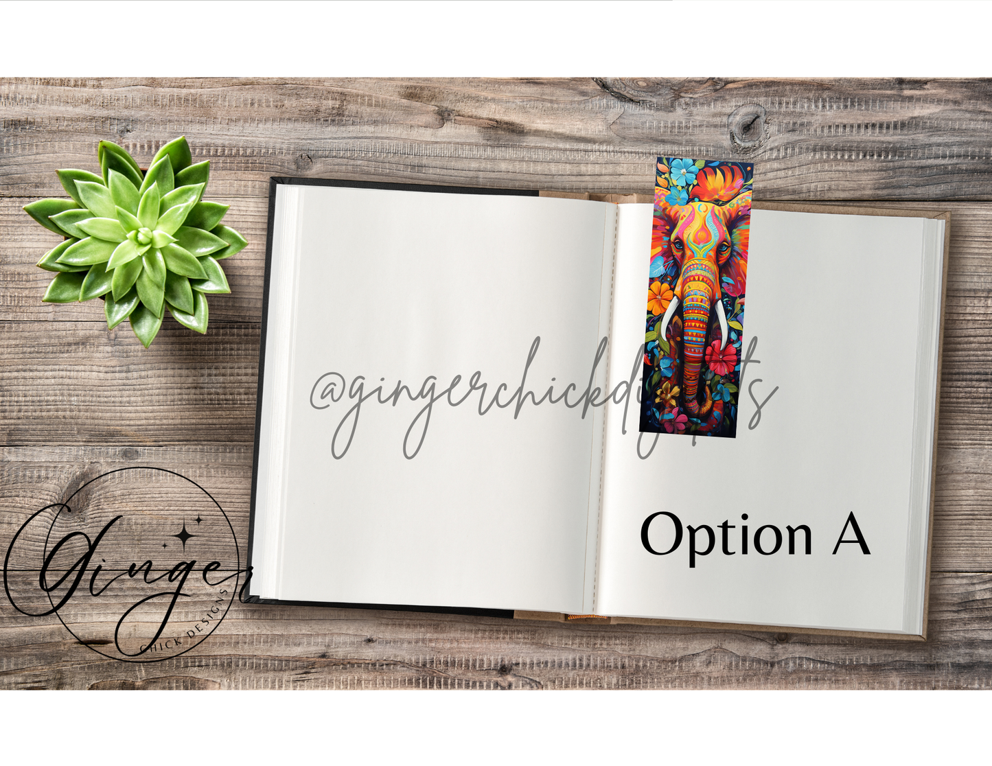 Painted Elephants Sublimation Bookmark