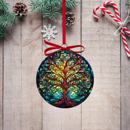 Stained Glass Tree Ornaments