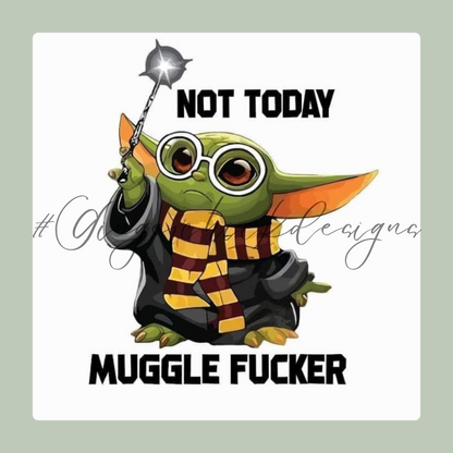 Not Today Wizard 2x2 Magnet