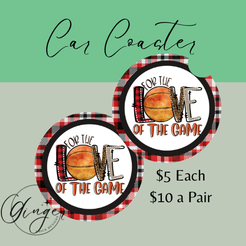 For The Love Basketball Car Coaster