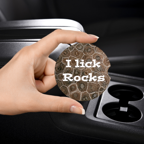 I Lick Rocks Car Coaster