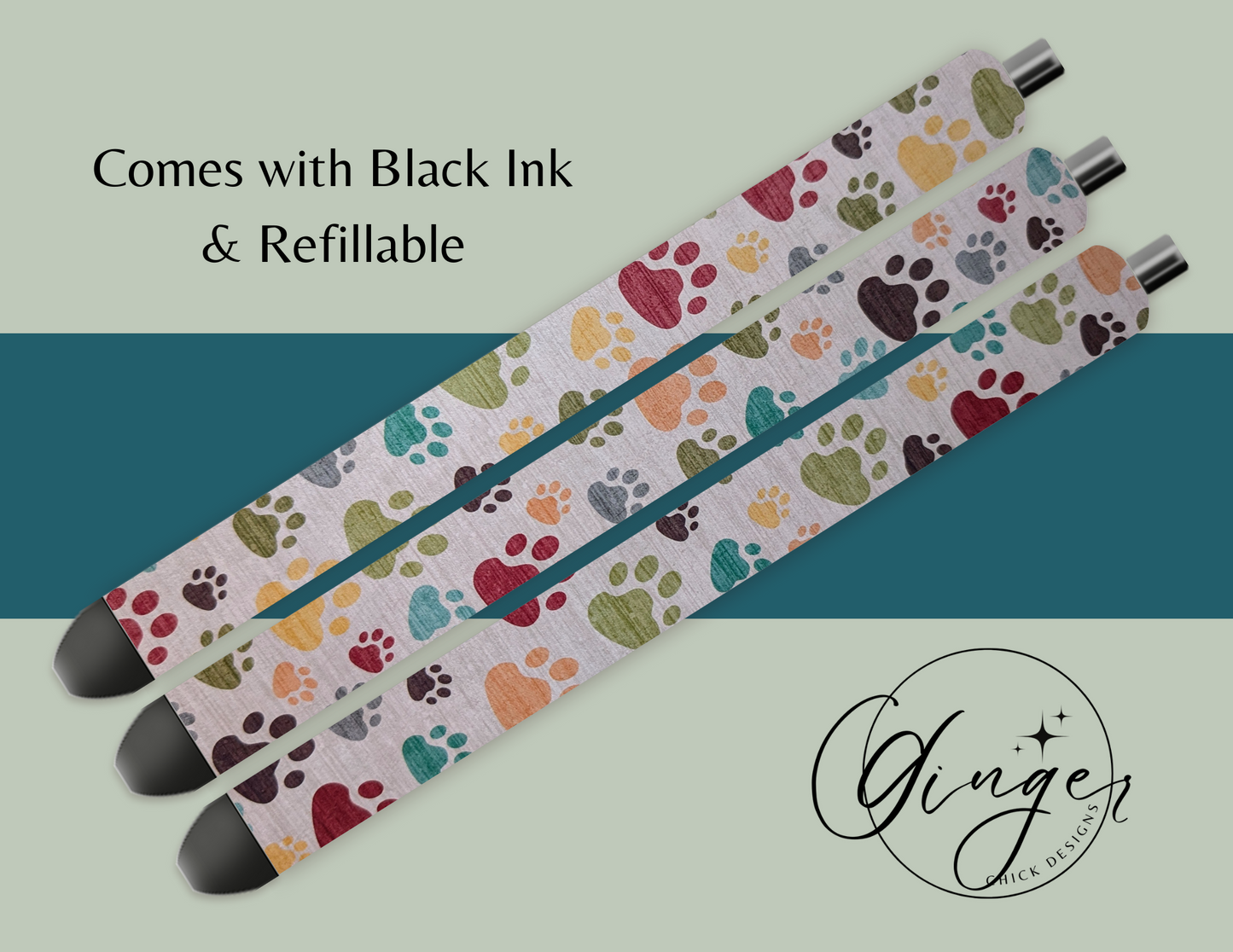 Rainbow Paw Prints Ink Joy Gel Pen