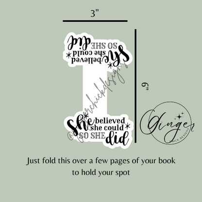 She Believed Magnetic Bookmark