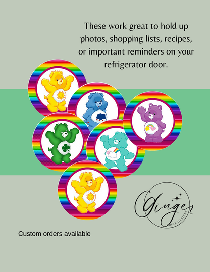 Care Bears Button Magnets