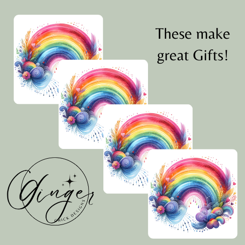 Watercolor Rainbow 2x2 Magnet