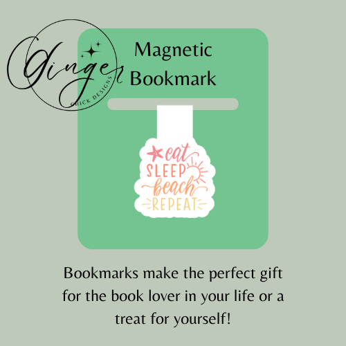 Eat Sleep Beach Magnetic Bookmark