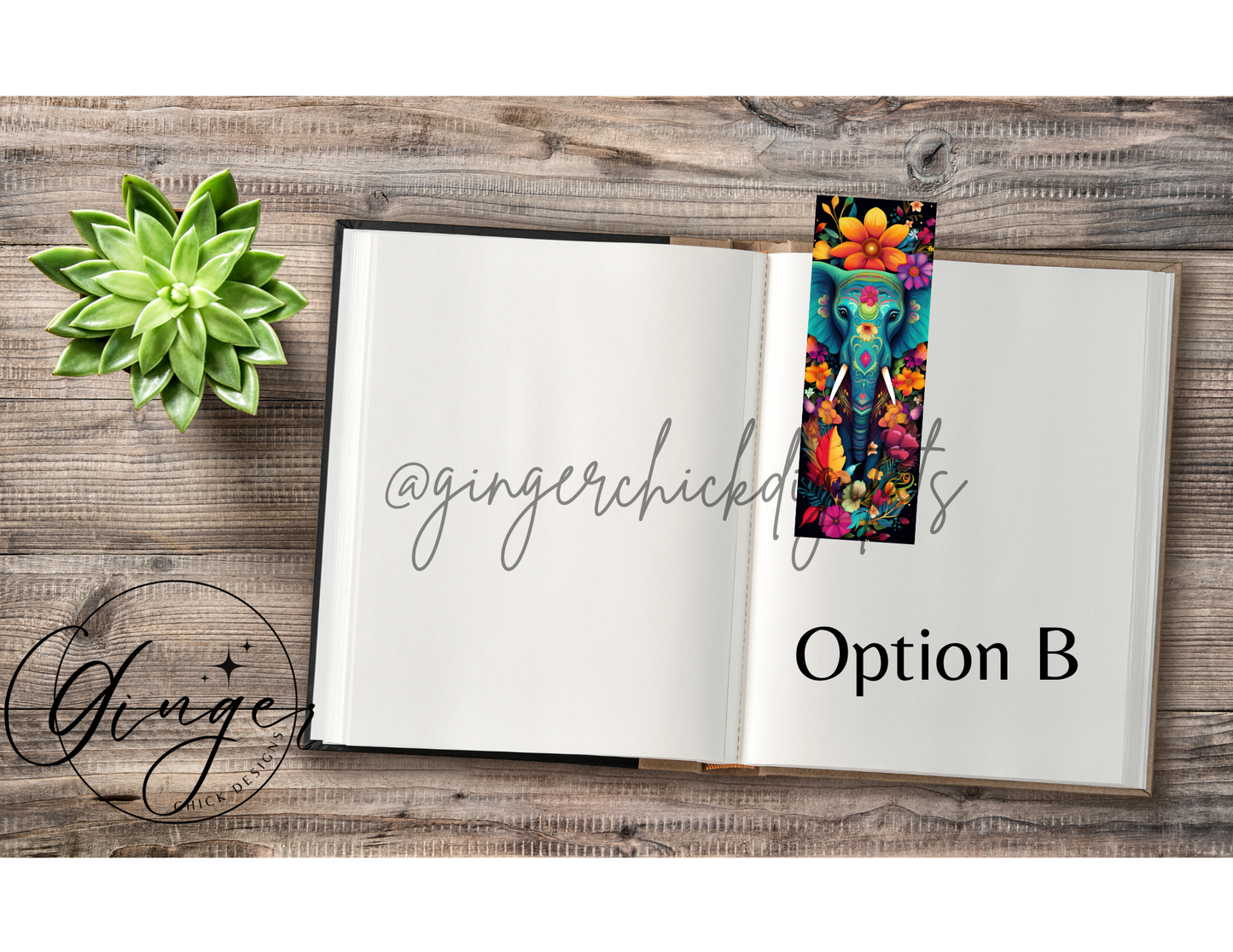 Painted Elephants Sublimation Bookmark