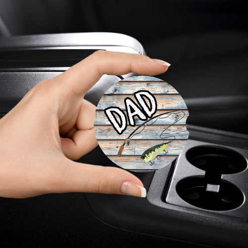 Fishing Dad Car Coaster