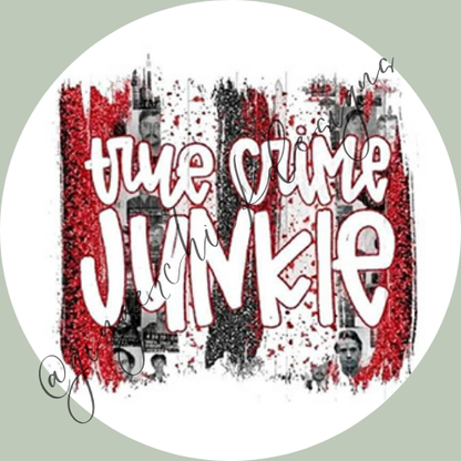 True Crime Junkie Car Coaster