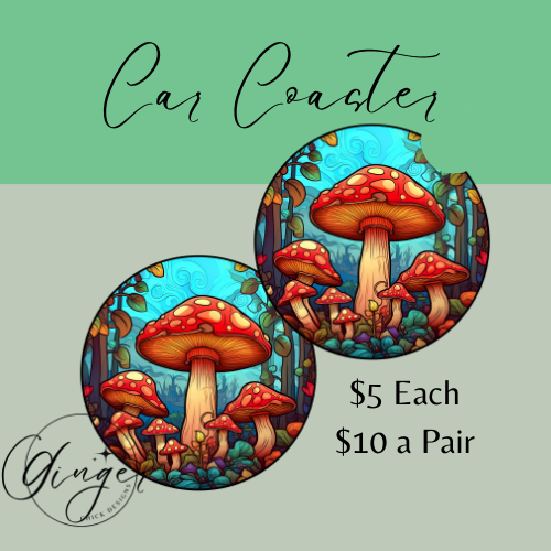 Mushrooms Car Coaster