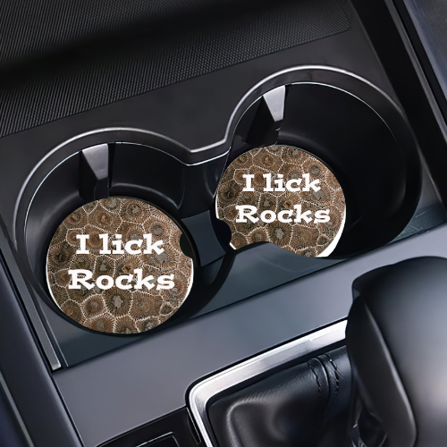 I Lick Rocks Car Coaster