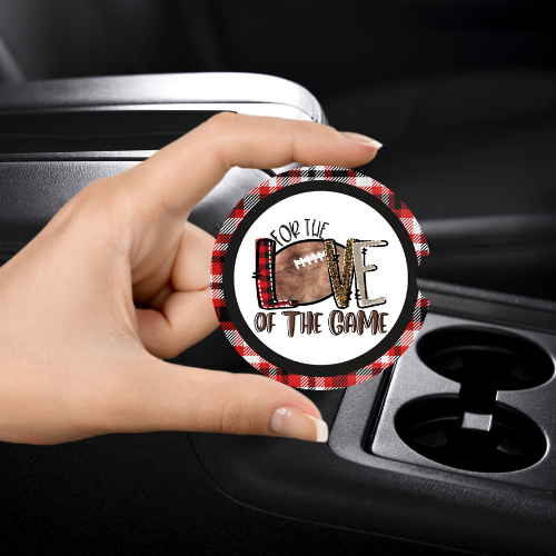 For The Love Football Car Coaster