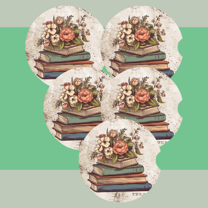 Vintage Books Car Coaster