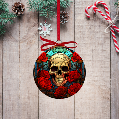 Stained Glass Skull Ornaments