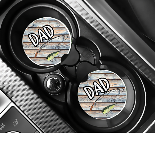 Fishing Dad Car Coaster