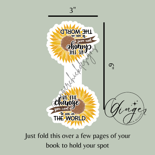 Be the Change Magnetic Bookmark