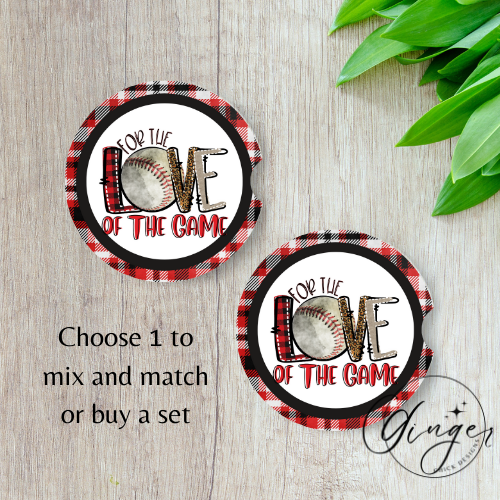 For The Love Baseball Car Coaster