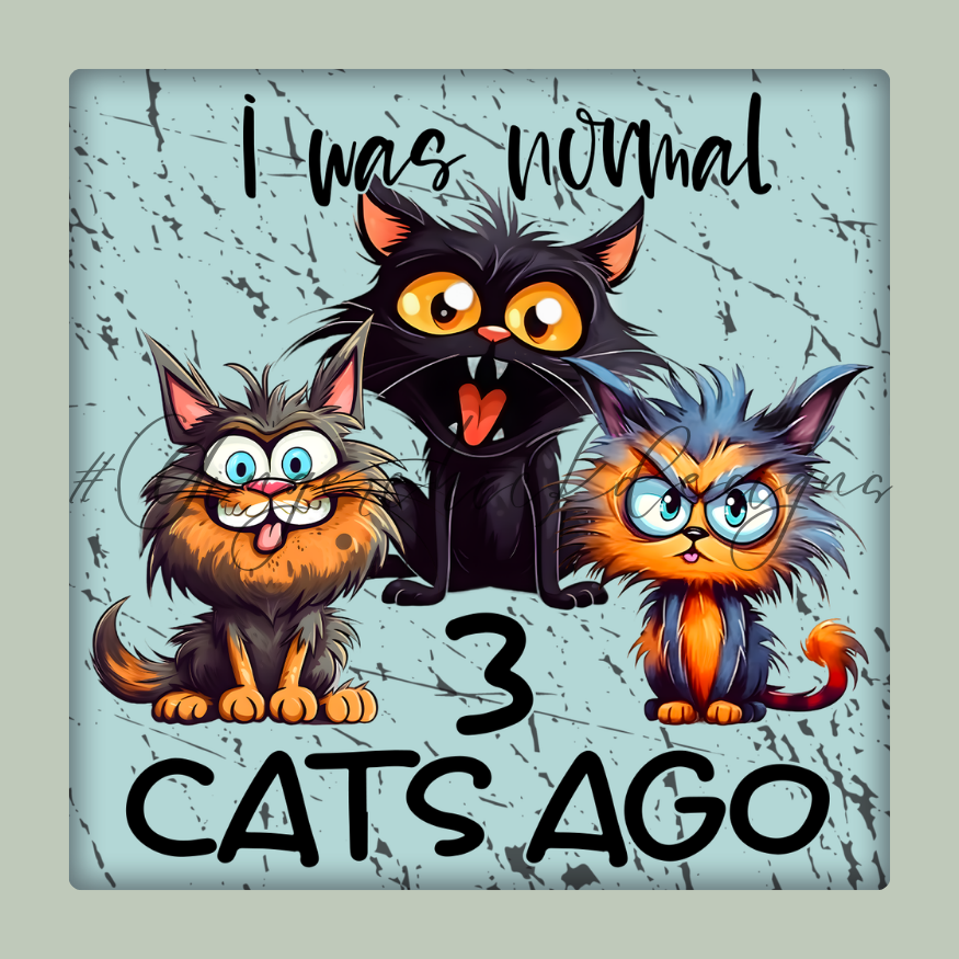 I was normal 3 cats ago 2x2 Magnet