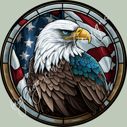 Stained Glass Bald Eagle