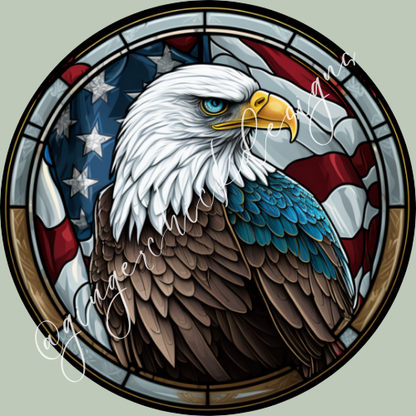 Stained Glass Bald Eagle