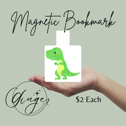 Dinosaur Magnetic Bookmark