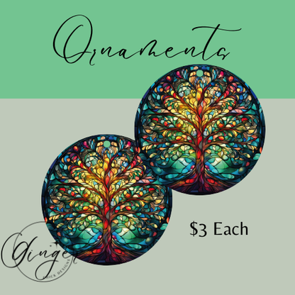 Stained Glass Tree Ornaments