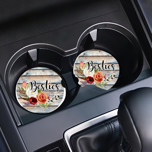 Besties Car Coasters