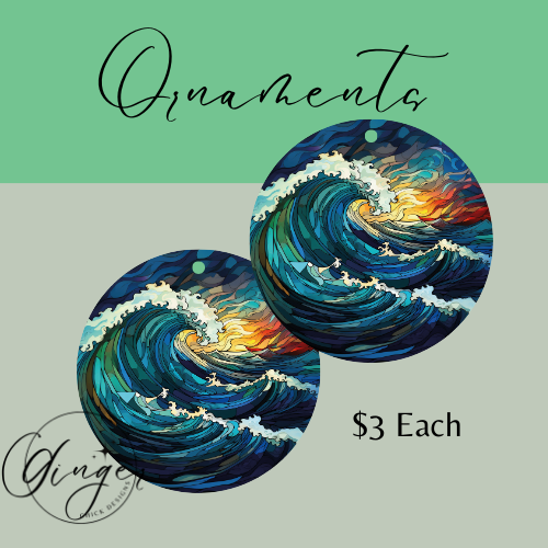 Ocean Waves Ornaments