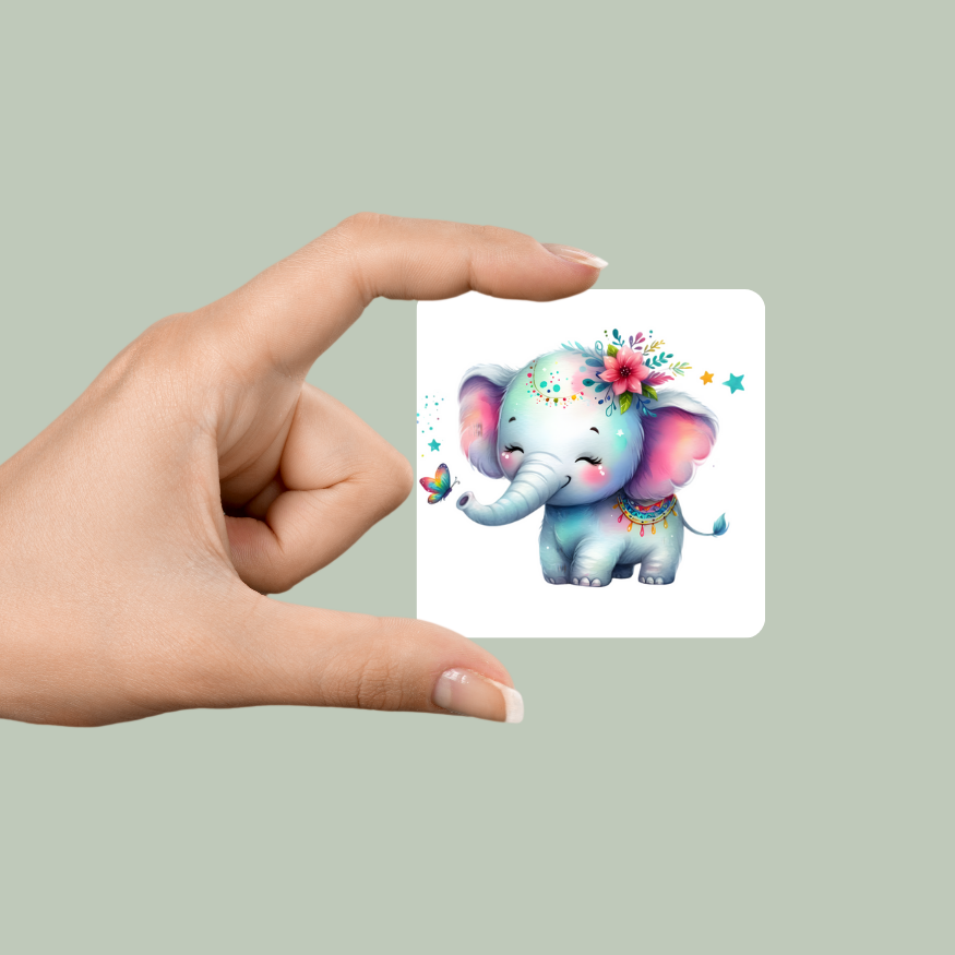 Baby Elephant 2x2 Magnet