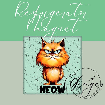 Angry Cat 2x2 Magnet