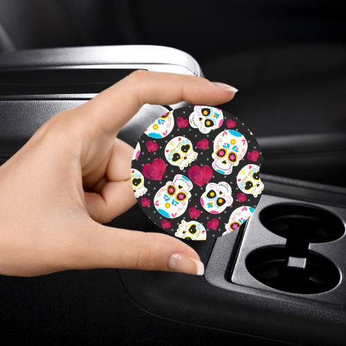 Sugar Skull Car Coaster