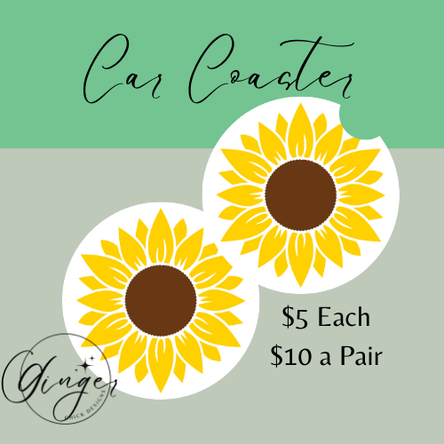 Sunflower Car Coaster