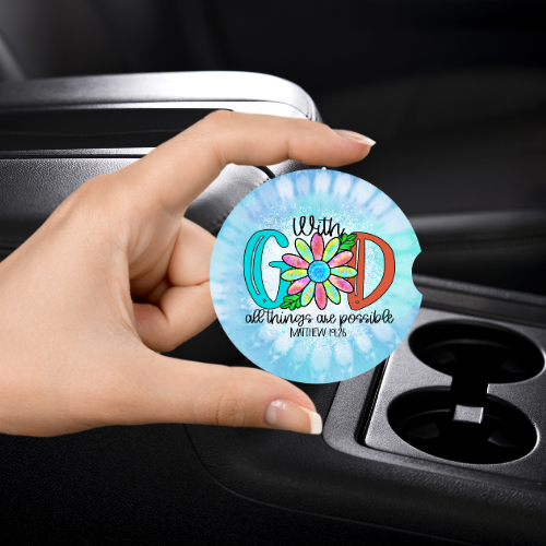 With God Car Coasters