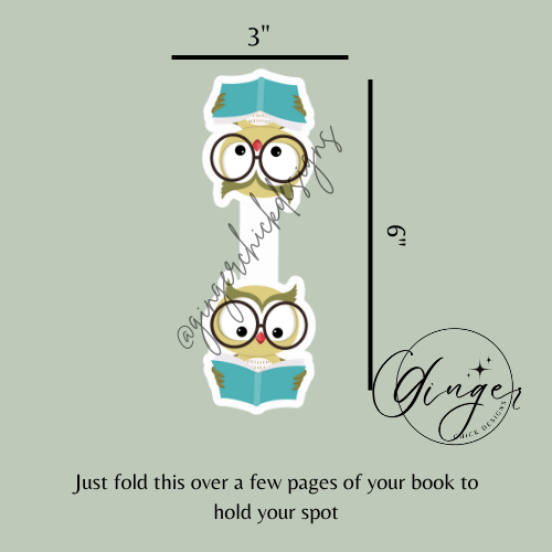 Reading Owl Magnetic Bookmark