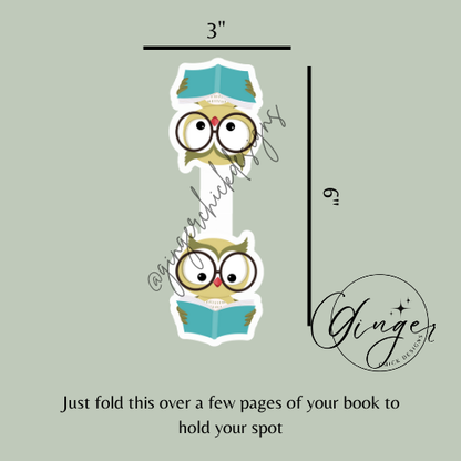 Reading Owl Magnetic Bookmark