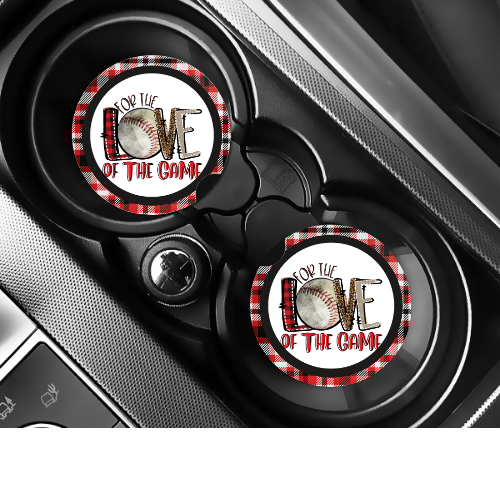 For The Love Baseball Car Coaster