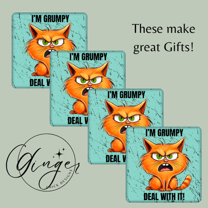 Sad Kitty 2x2 Magnet